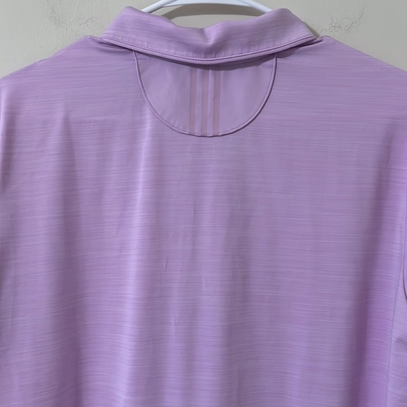 Adidas Ultimate Purple Short Sleeve Button Down Polo Shirt Size XL - Picture 8 of 8
